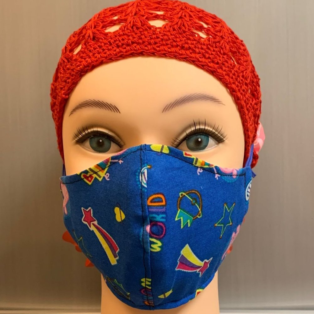 Handmade Face Mask Kids Size. 6-12Y Pattern-MK5